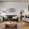a living room with a couch and a table