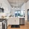 a kitchen with white cabinets