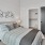 a bedroom with a bed and lamps