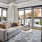a living room with a large window