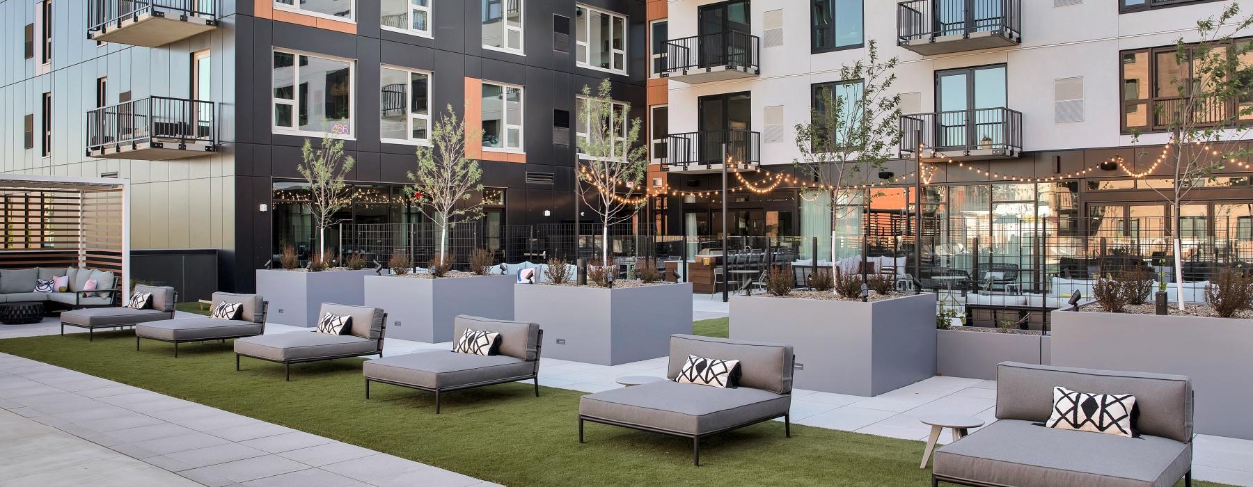 The essence of exceptional living a courtyard with chairs and tables